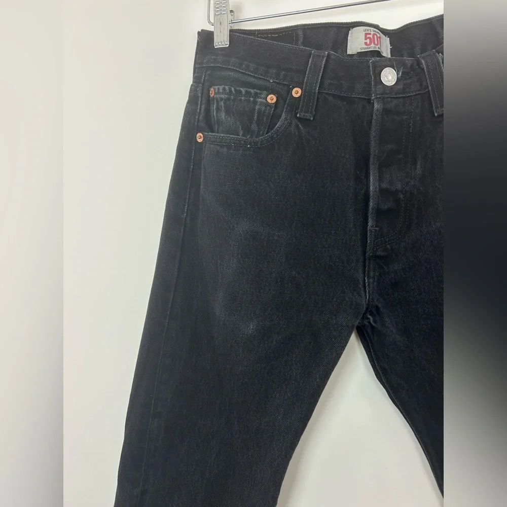 Levi’s 501 washed Black Denim 30 x‎ 32 100% cotton